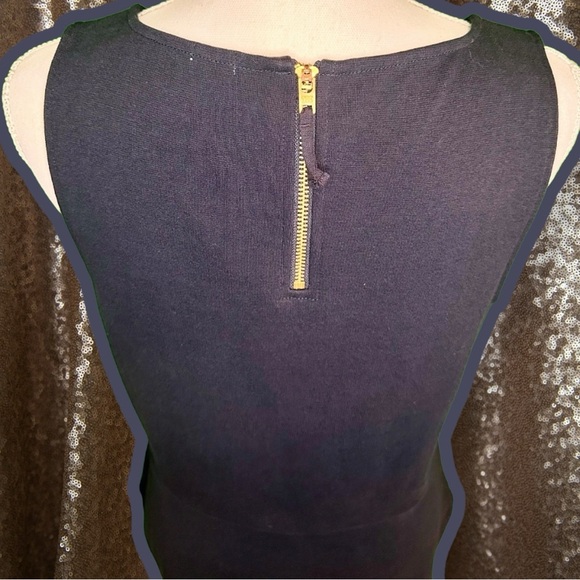 NWT J. Crew Factory Navy Blue Cotton Sleeveless Peplum Top Size Medium - Picture 7 of 9